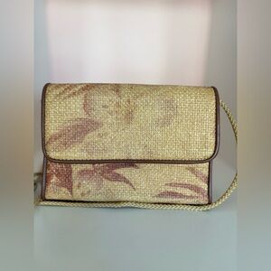 Sunny Hawaii Elegant Floral Tan and Brown Women's Small Bag.